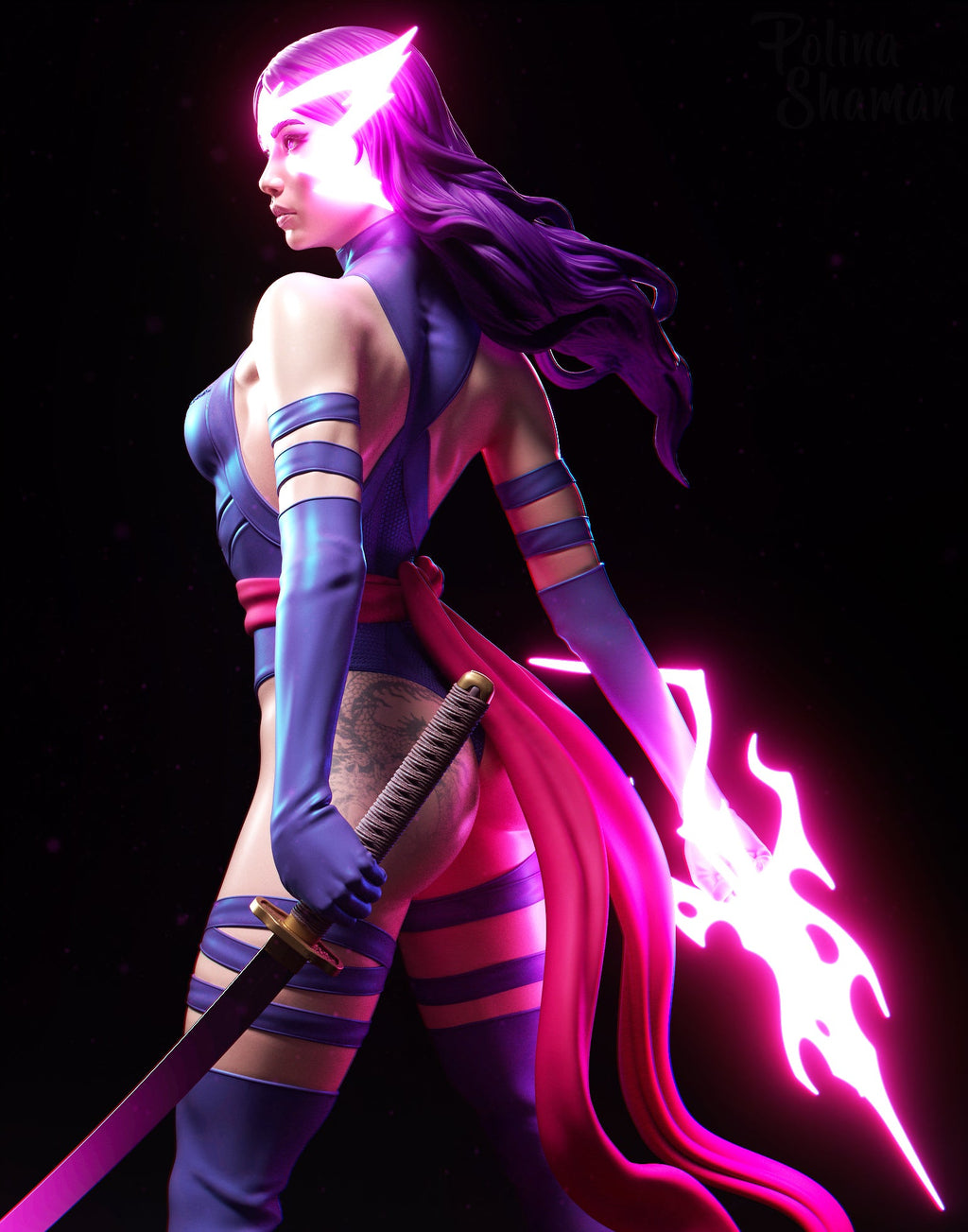 Psylocke  - Marvel Comics (SFW/NSFW 18+ Only) - 1:8 Scale Figure