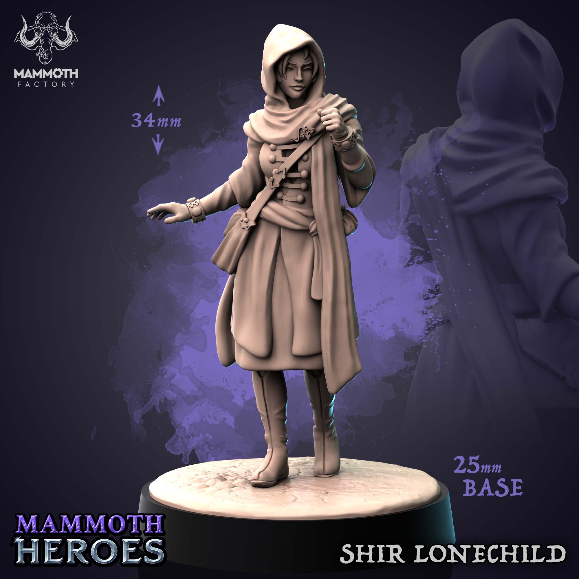 Shir Lonechild, Dream Teller – Human Cleric Female Miniature