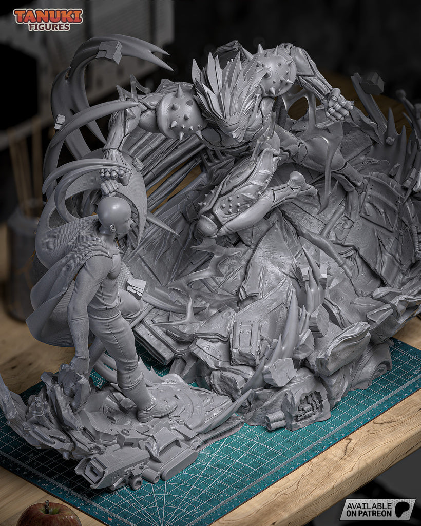 Saitama vs Boros - One Punch Man - Diorama - 1:6 Scale, Busts