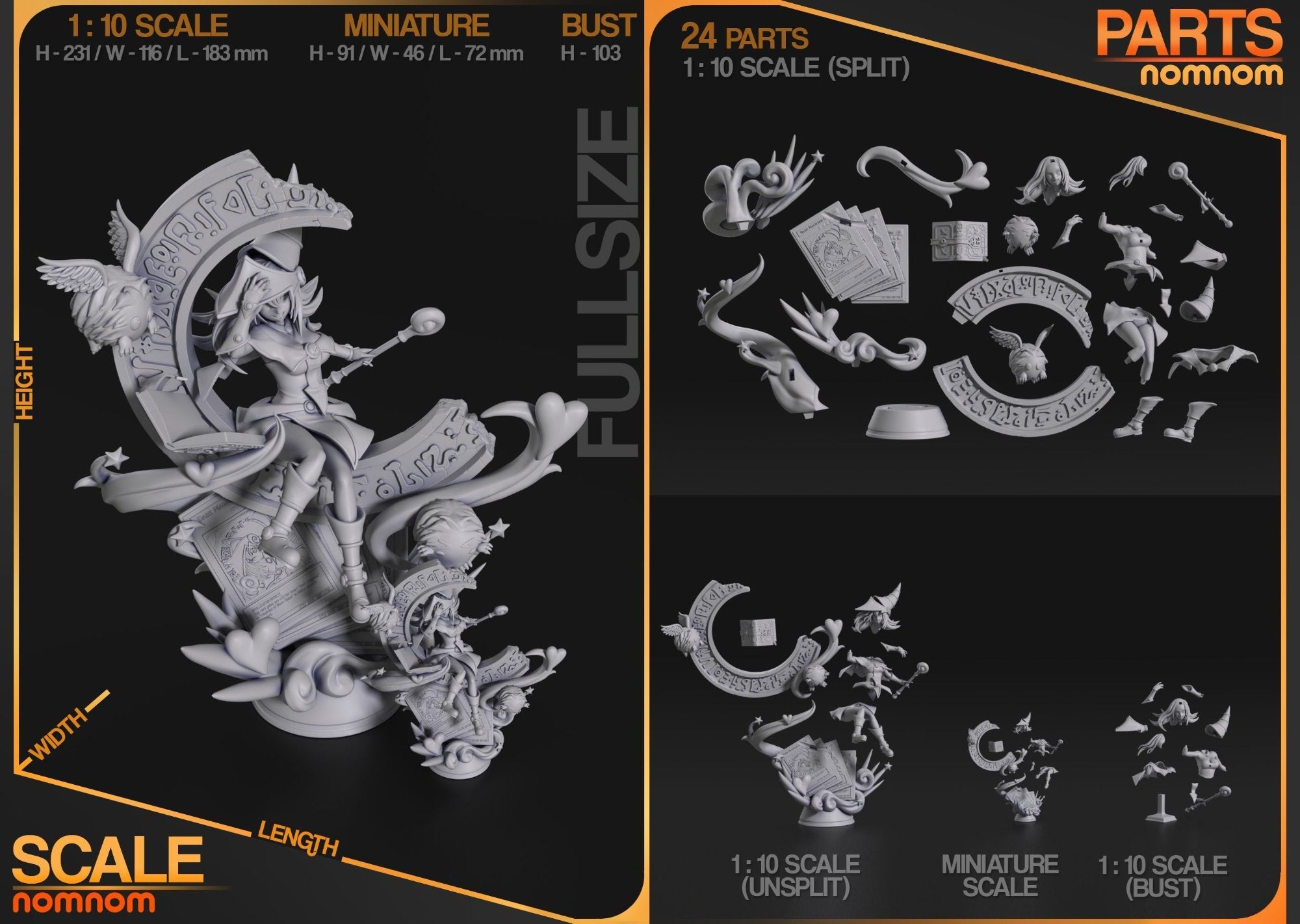 Dark Magician Girl - Yu-Gi-Oh! - 75mm, 1:10 scale