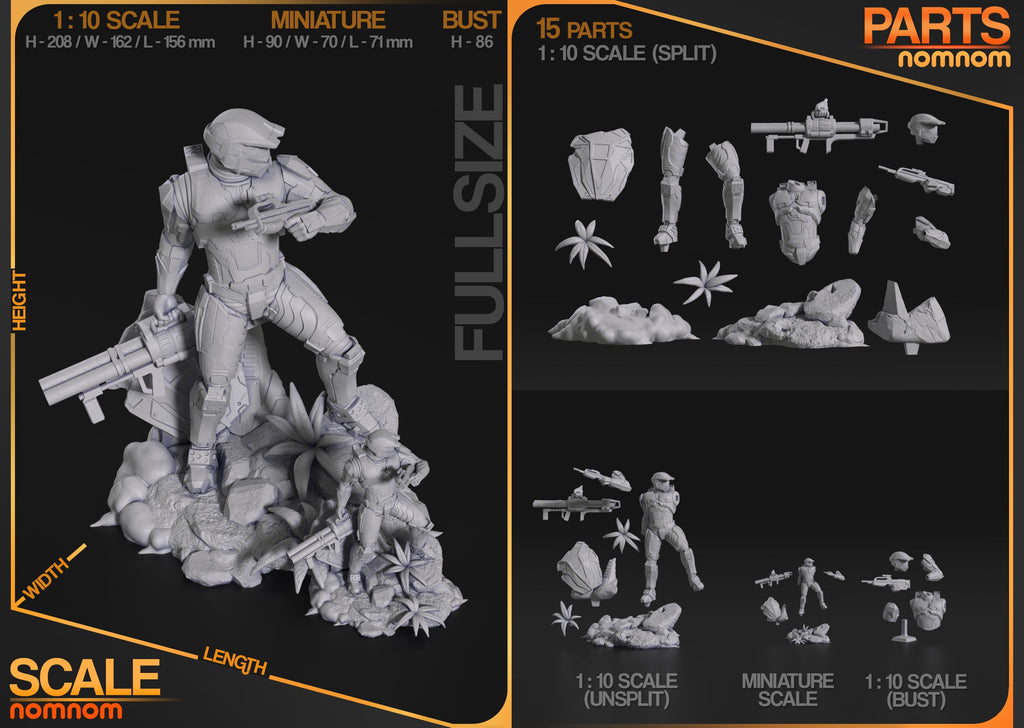 Master Chief - Halo - 1:10 Scale, 75mm, Bust