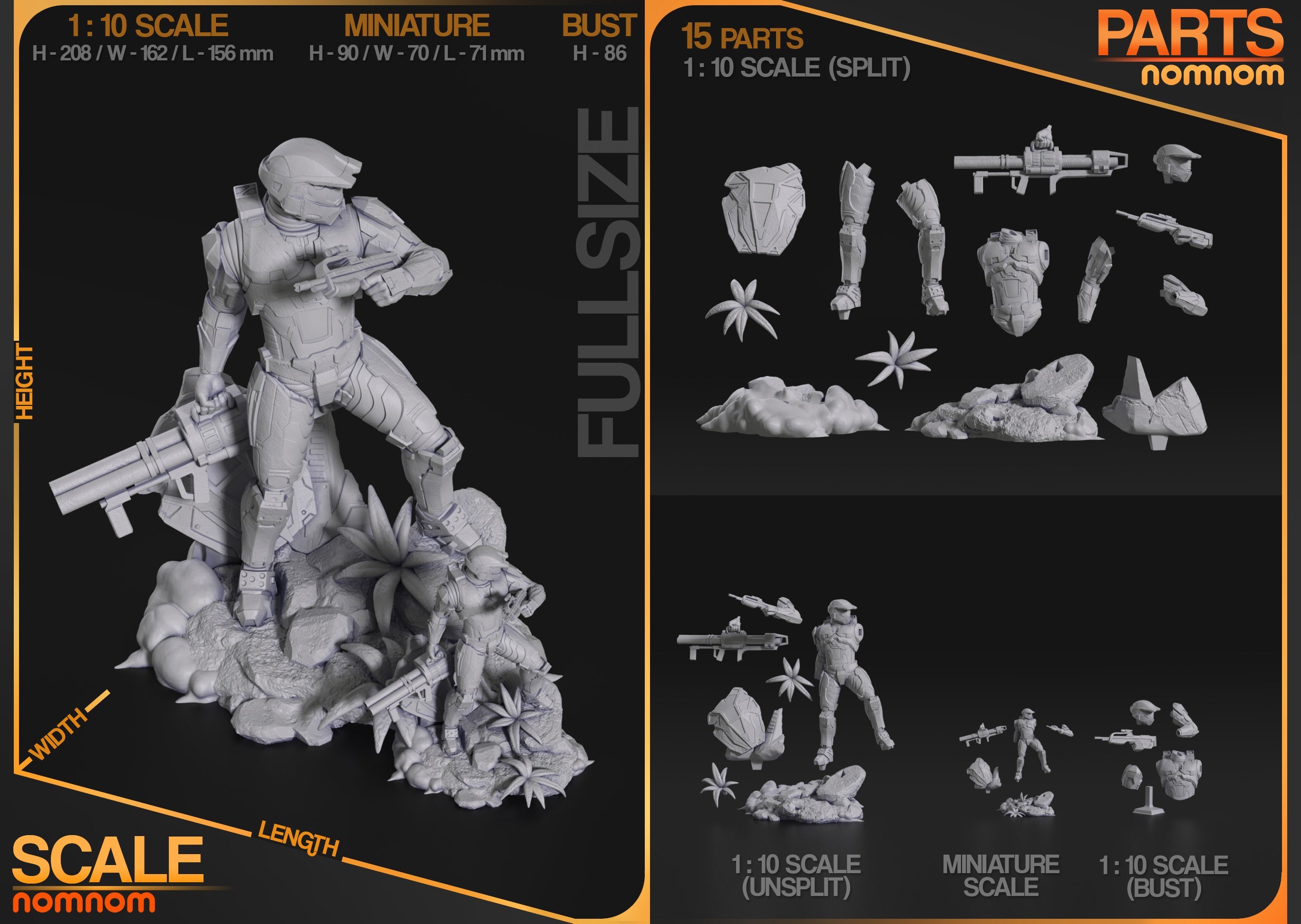 Master Chief - Halo - 1:10 Scale, 75mm, Bust