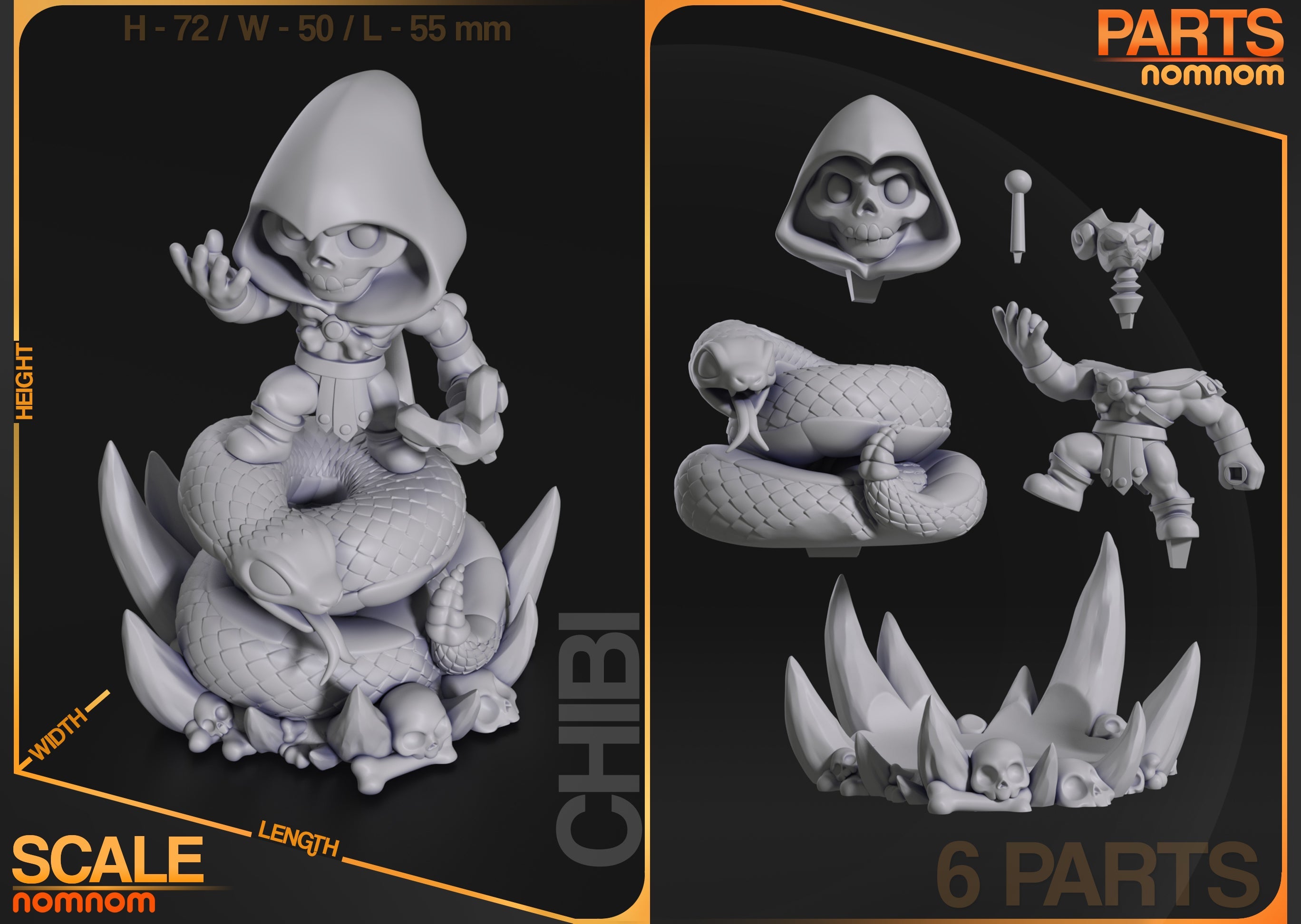 Chibi Skeletor - Masters of the Universe