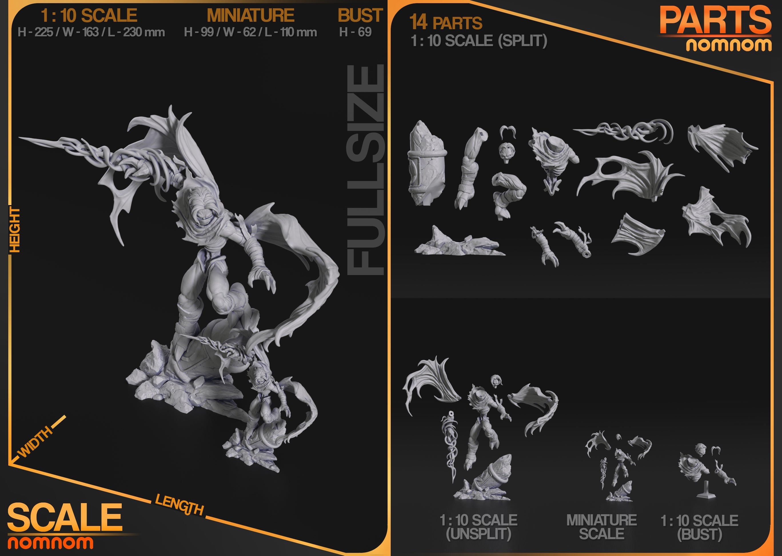 Raziel - Legacy of Kain: Soul Reaver - 75mm, 1:10 scale