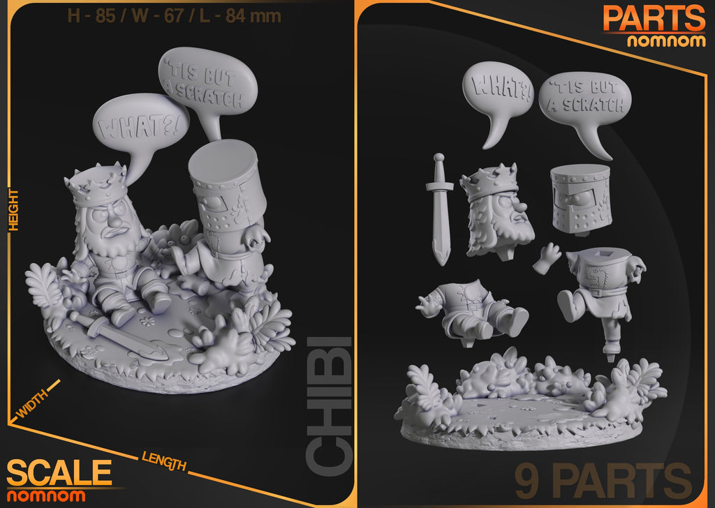 Chibi Black Knight - Monty Python and the Holy Grail