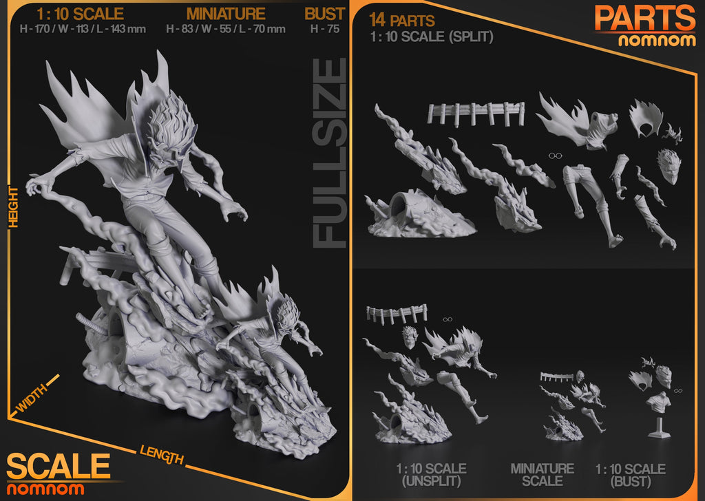 Turbo Okarun - Dandadan - 75mm, 1:10 Scale, Bust