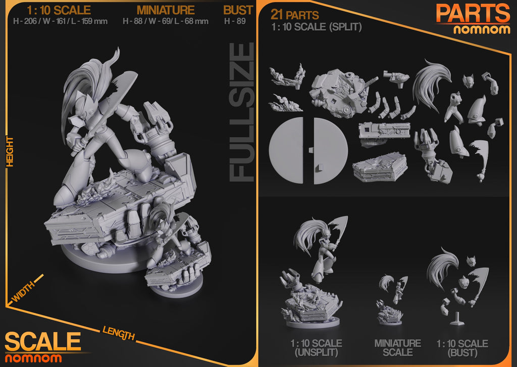 Zero - Mega Man - 75mm, 1:10 scale