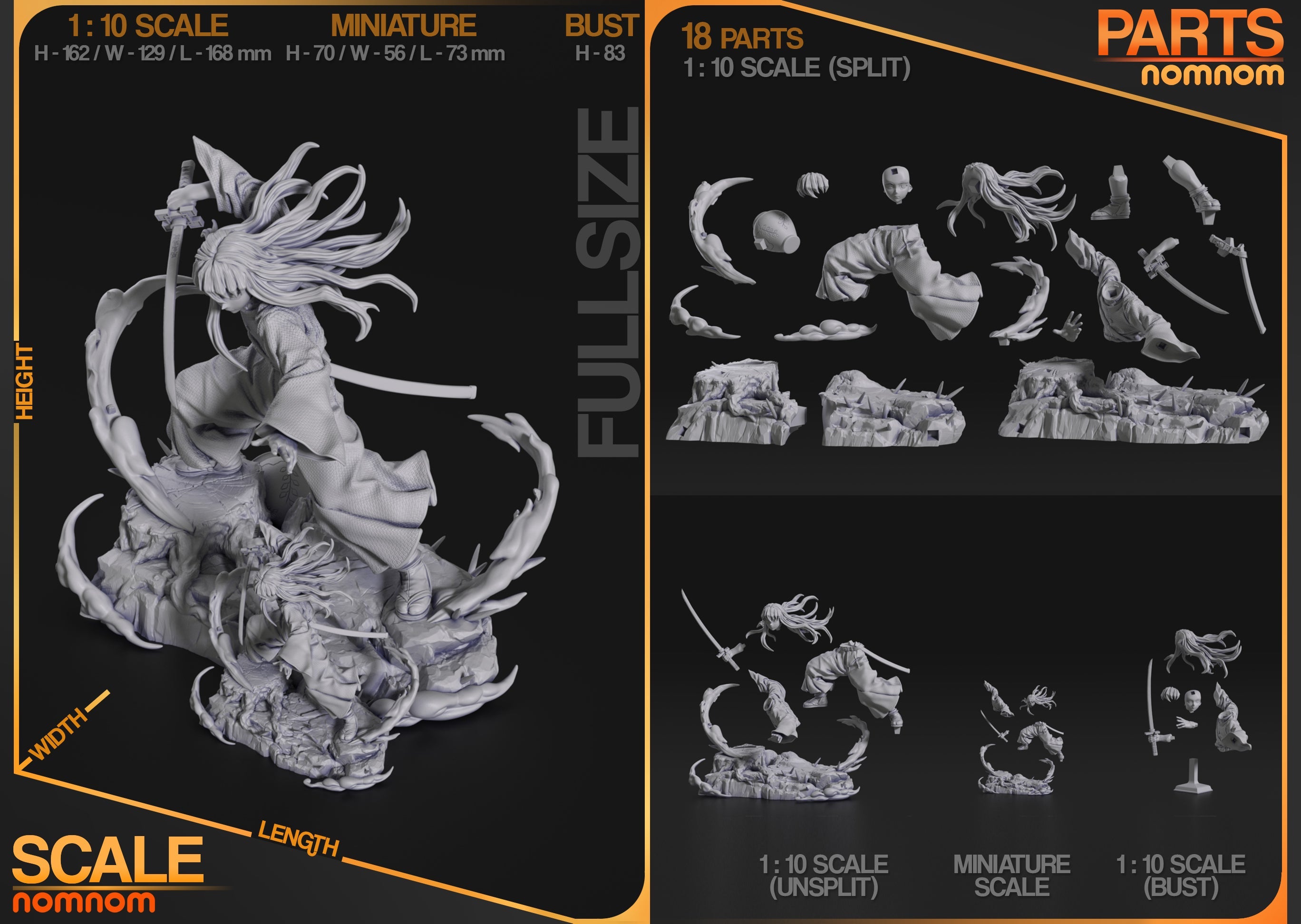 Muichiro - Demon Slayer / Kimetsu no Yaiba - 75mm, 1:10 Scale & Bust