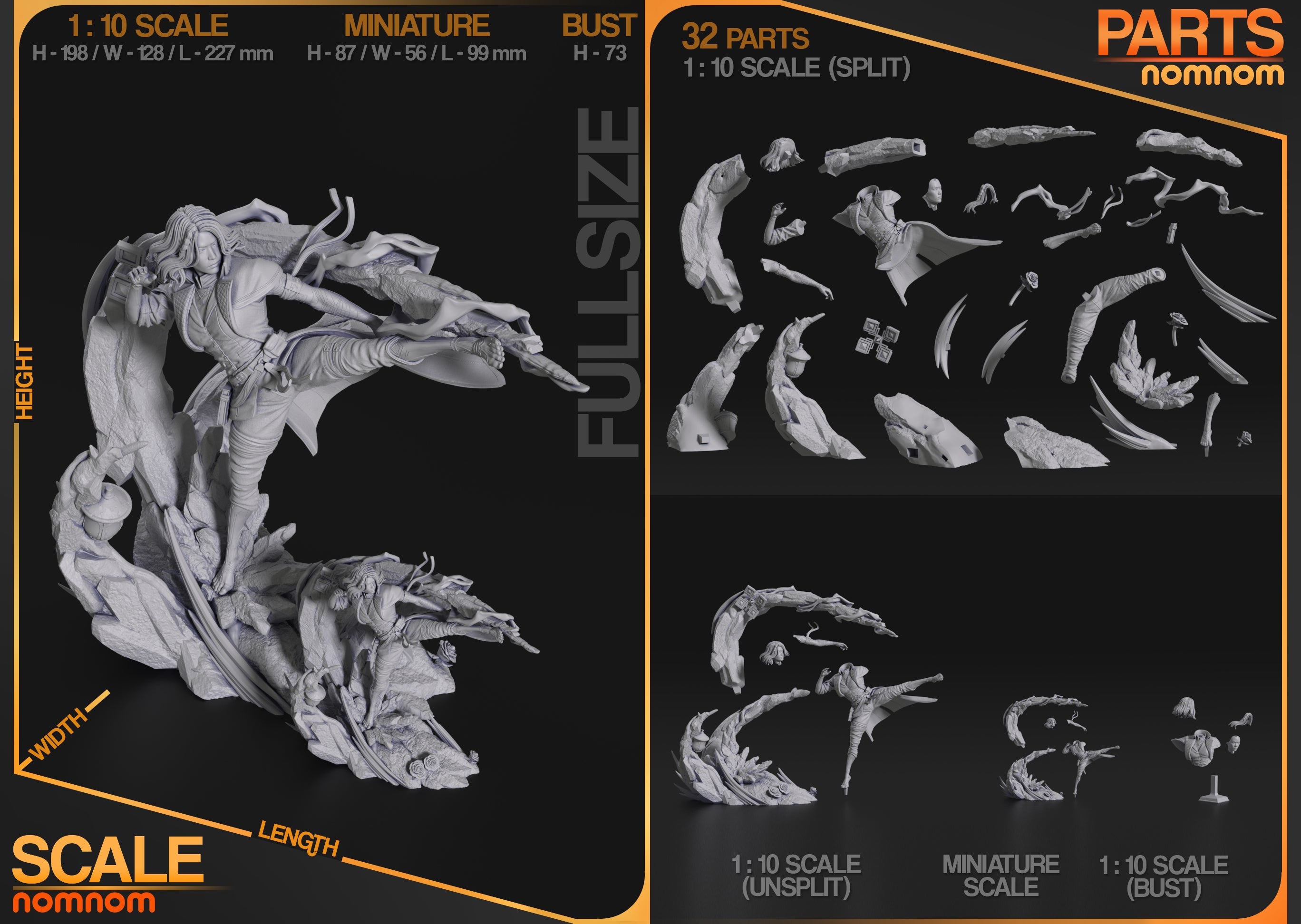Lune - Expedition 33 - 1:10 Scale, 75mm & Bust