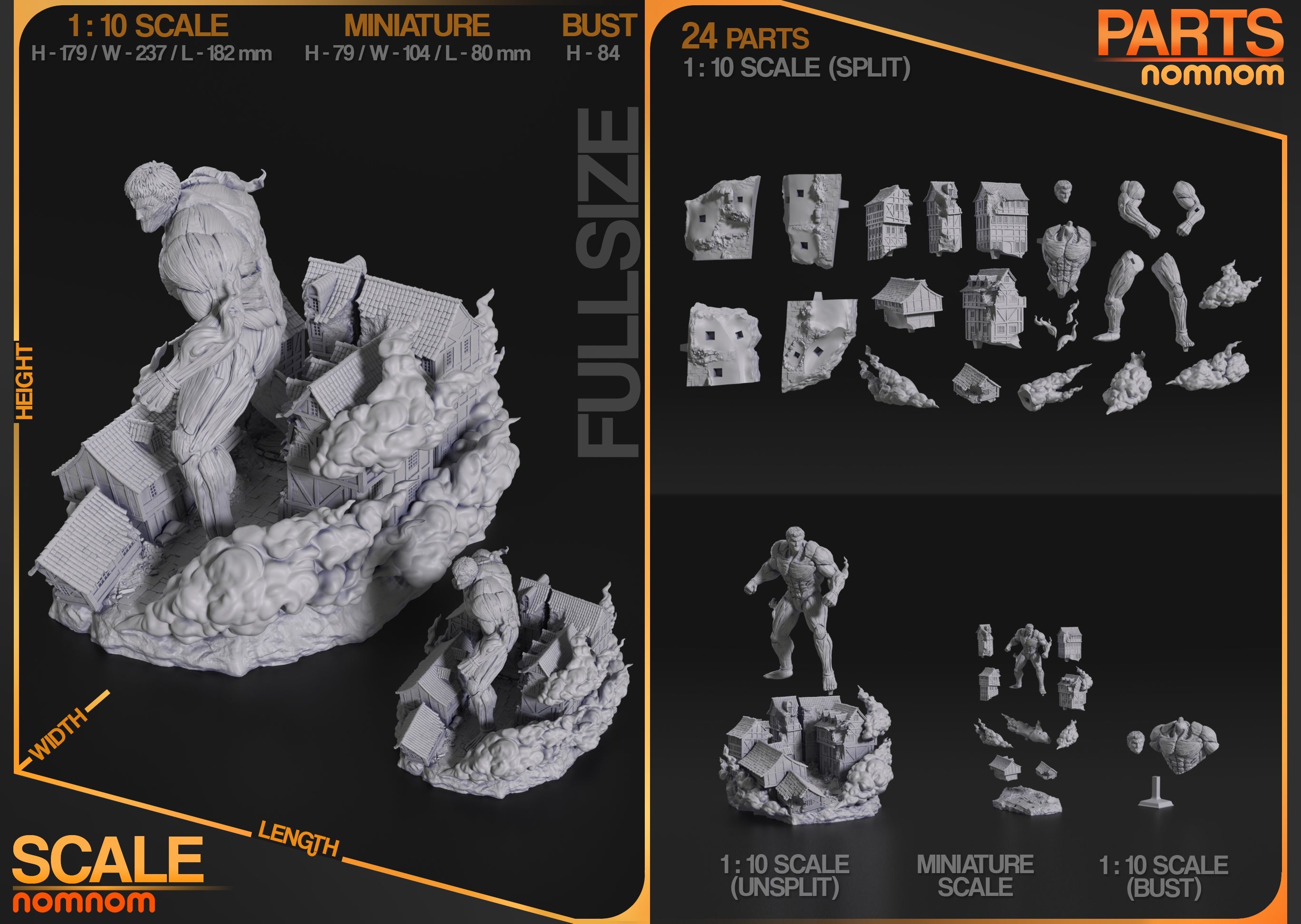 Armored Titan - Attack on Titan - 75mm, 1:10 Scale