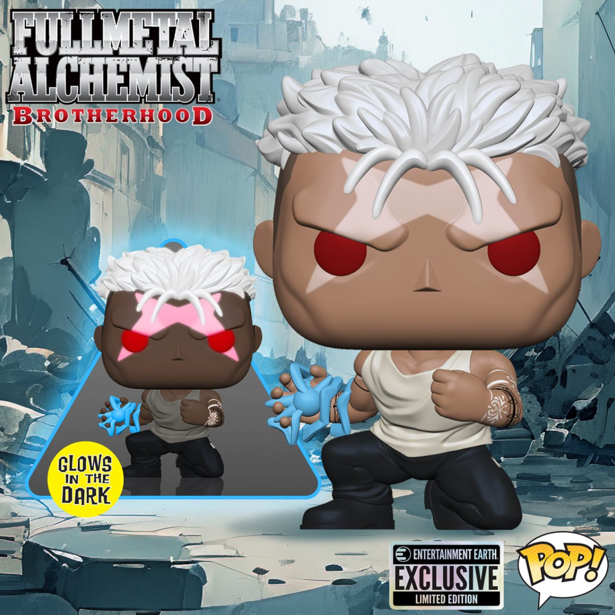 Fullmetal Alchemist: Brotherhood Scar Glow-in-the-Dark Funko Pop! Vinyl Figure #1486 - Entertainment Earth Exclusive