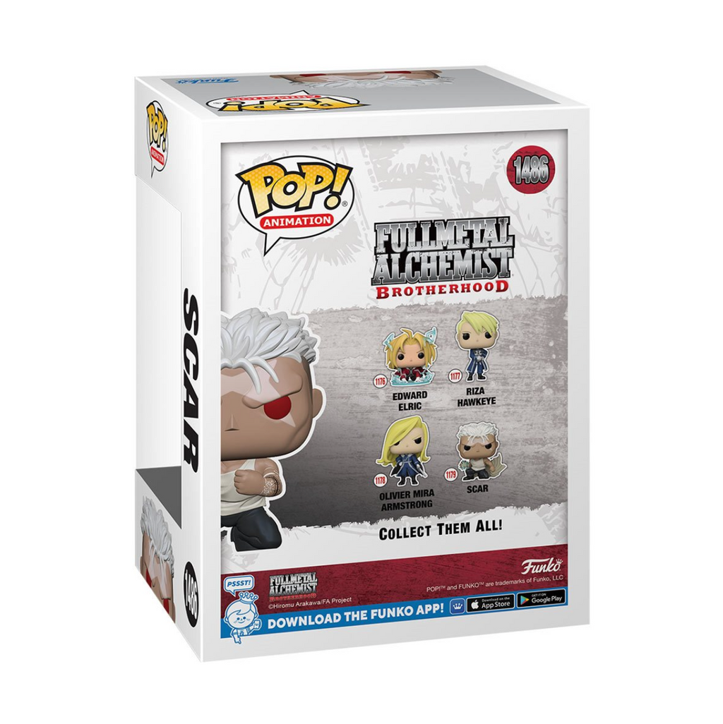 Fullmetal Alchemist: Brotherhood Scar Glow-in-the-Dark Funko Pop! Vinyl Figure #1486 - Entertainment Earth Exclusive