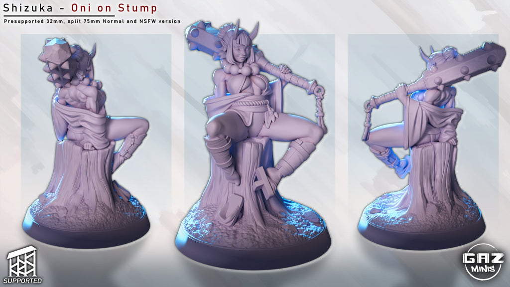 Shizuka - Oni on a Stump (SFW/NSFW 18+)