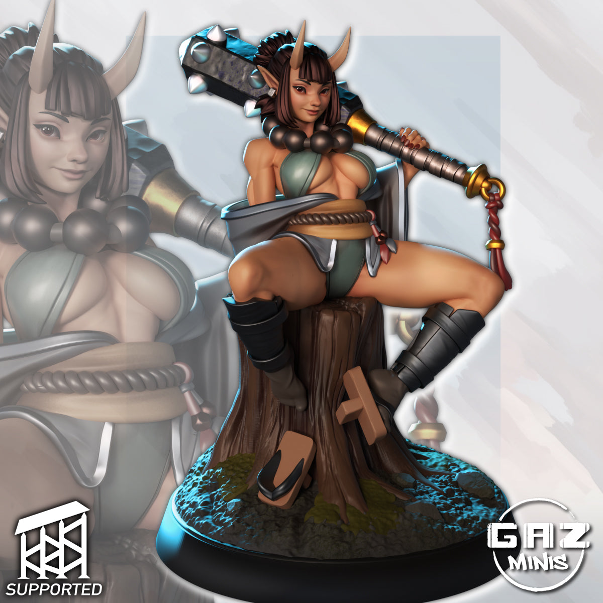 Shizuka - Oni on a Stump (SFW/NSFW 18+)
