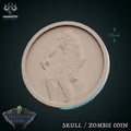 Mass Combat Markers – Skull Zombie Coin, Soldier Pin, Zombie Pin – Tabletop RPG Accessories