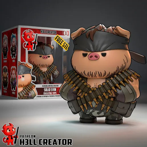 Solid Svin Snake - Metal Gear Solid - Chibi