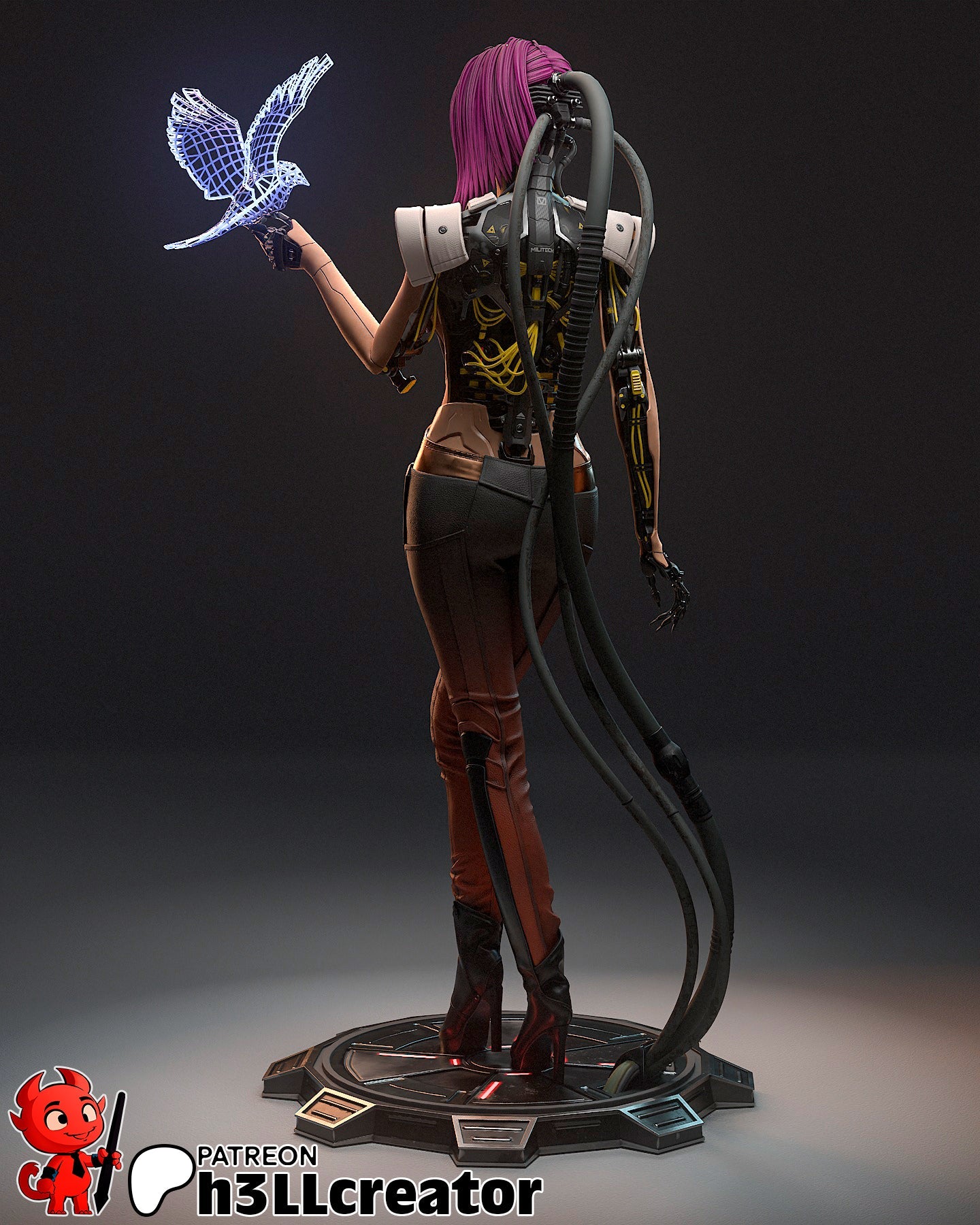 Songbird - Cyberpunk - 1:8 Scale, Bust