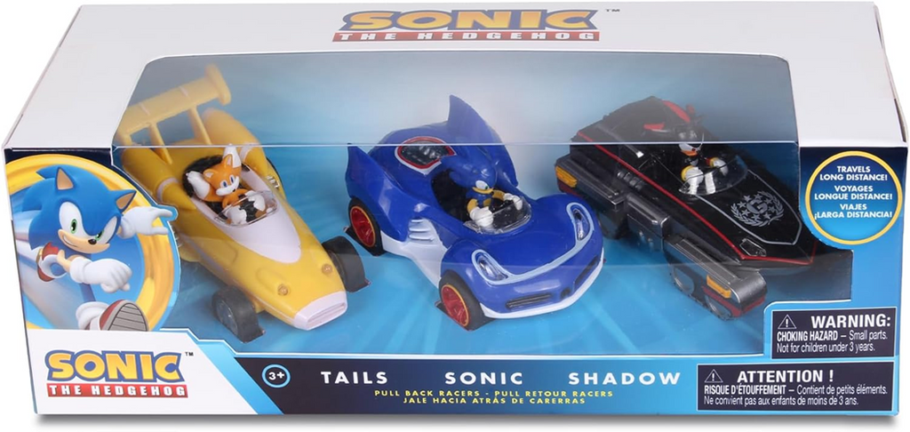 Sonic, Shadow and Tails Pullback (3-Pack) - Sonic & All-Stars Racing Transformed