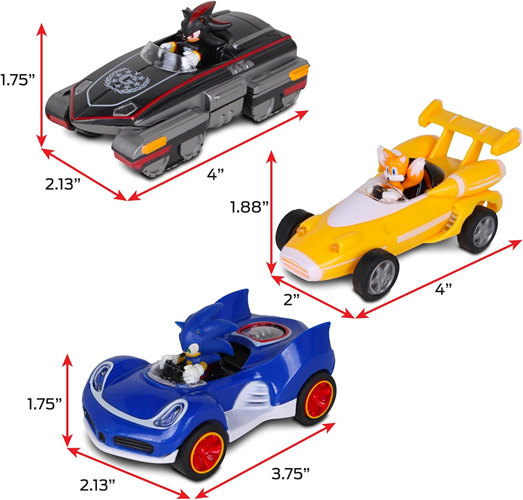 Sonic, Shadow and Tails Pullback (3-Pack) - Sonic & All-Stars Racing Transformed