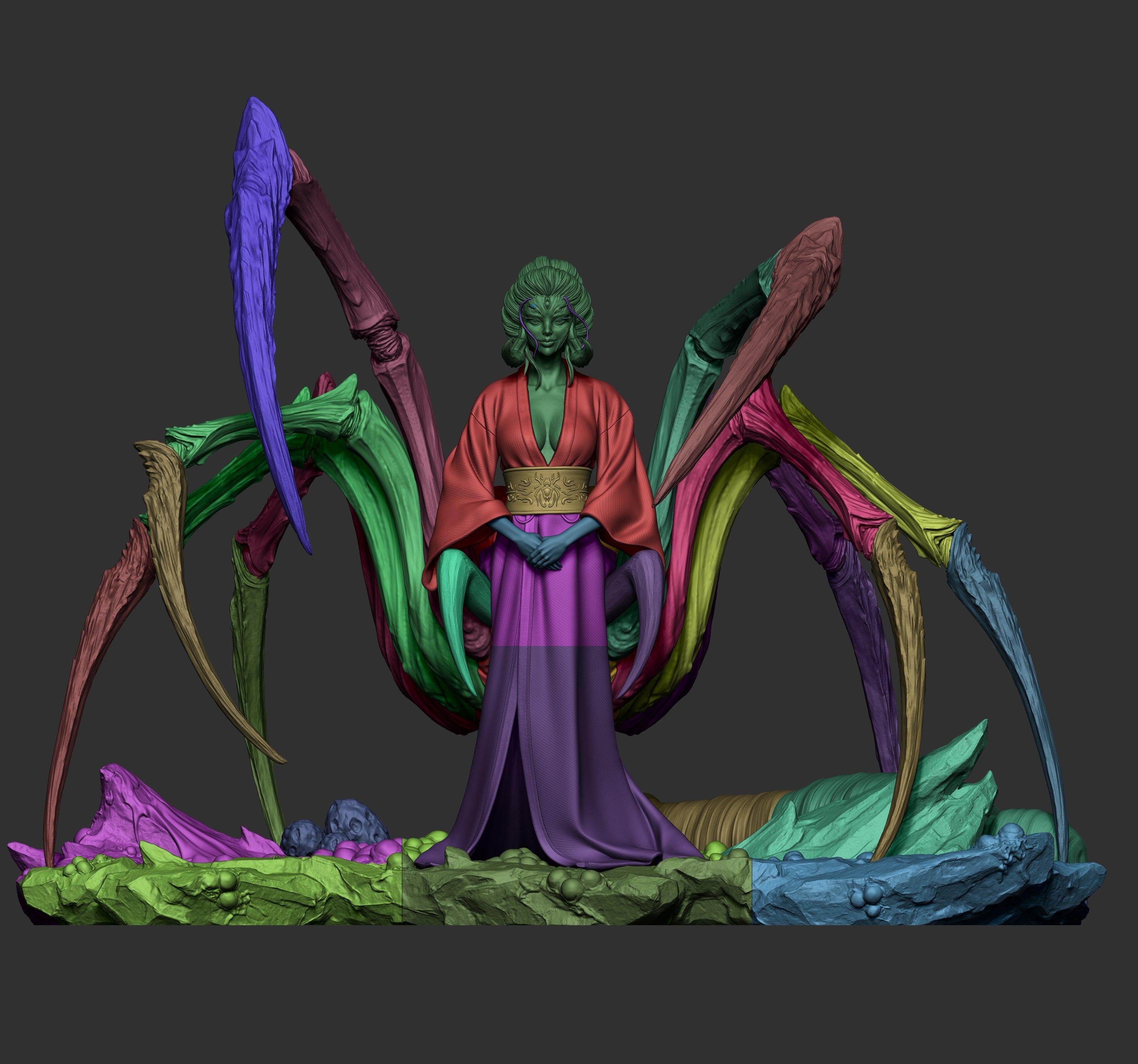 Spider Queen - CA3D Original Art (SFW/NSFW 18+ Only) - 1:6 Scale Figure