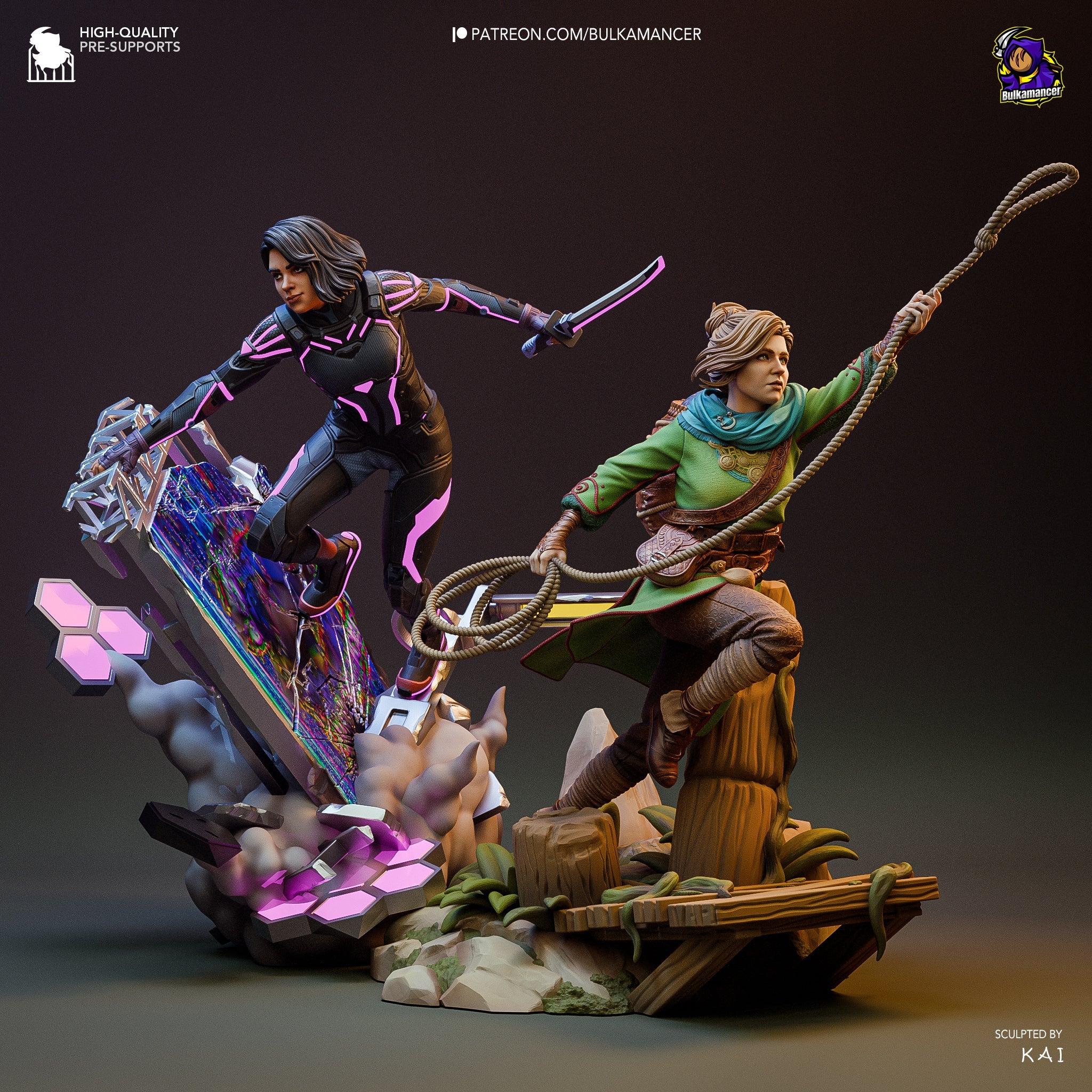 Zoe & Mio Diorama - Split Fiction - 1:8 Scale Figure