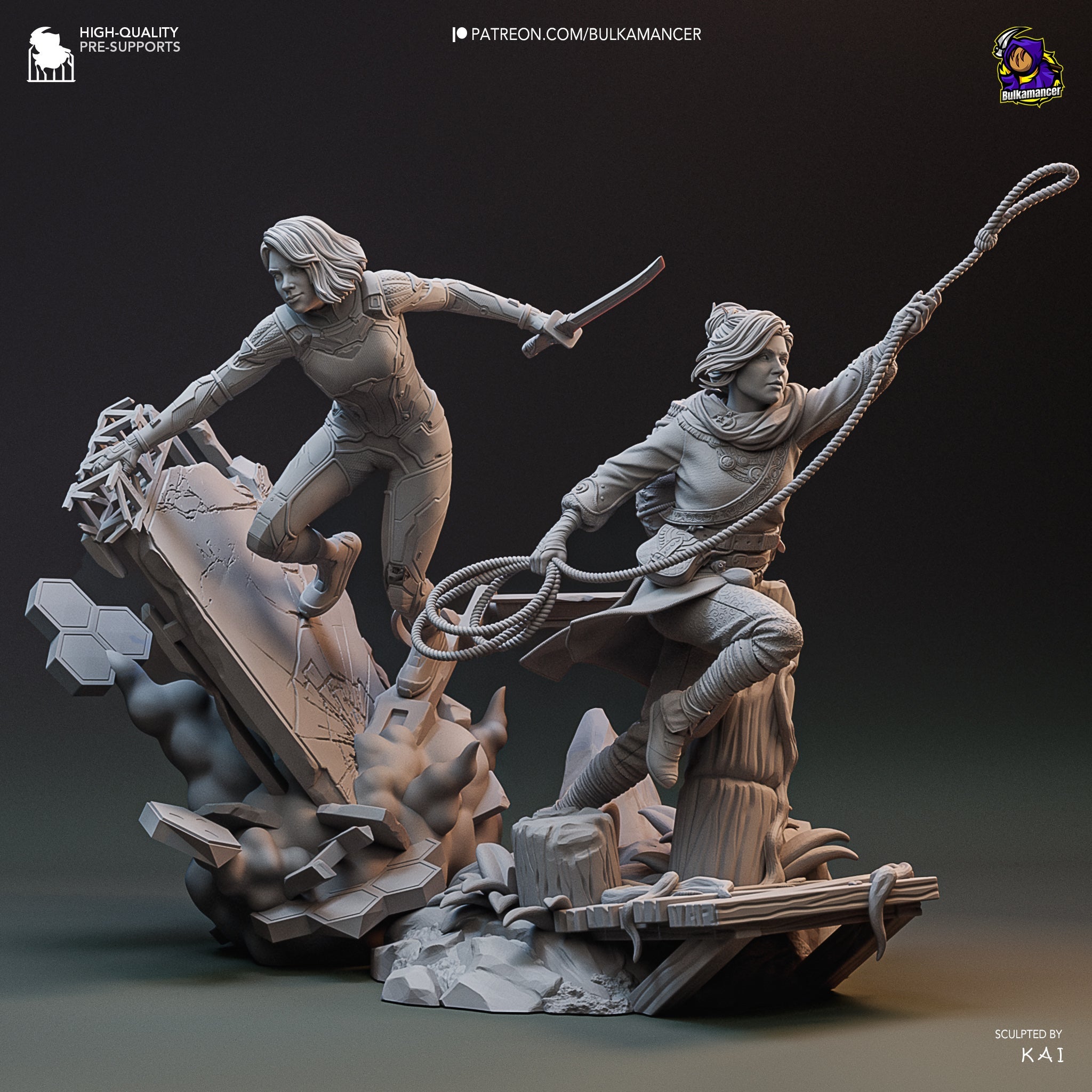 Zoe & Mio Diorama - Split Fiction - 1:8 Scale Figure
