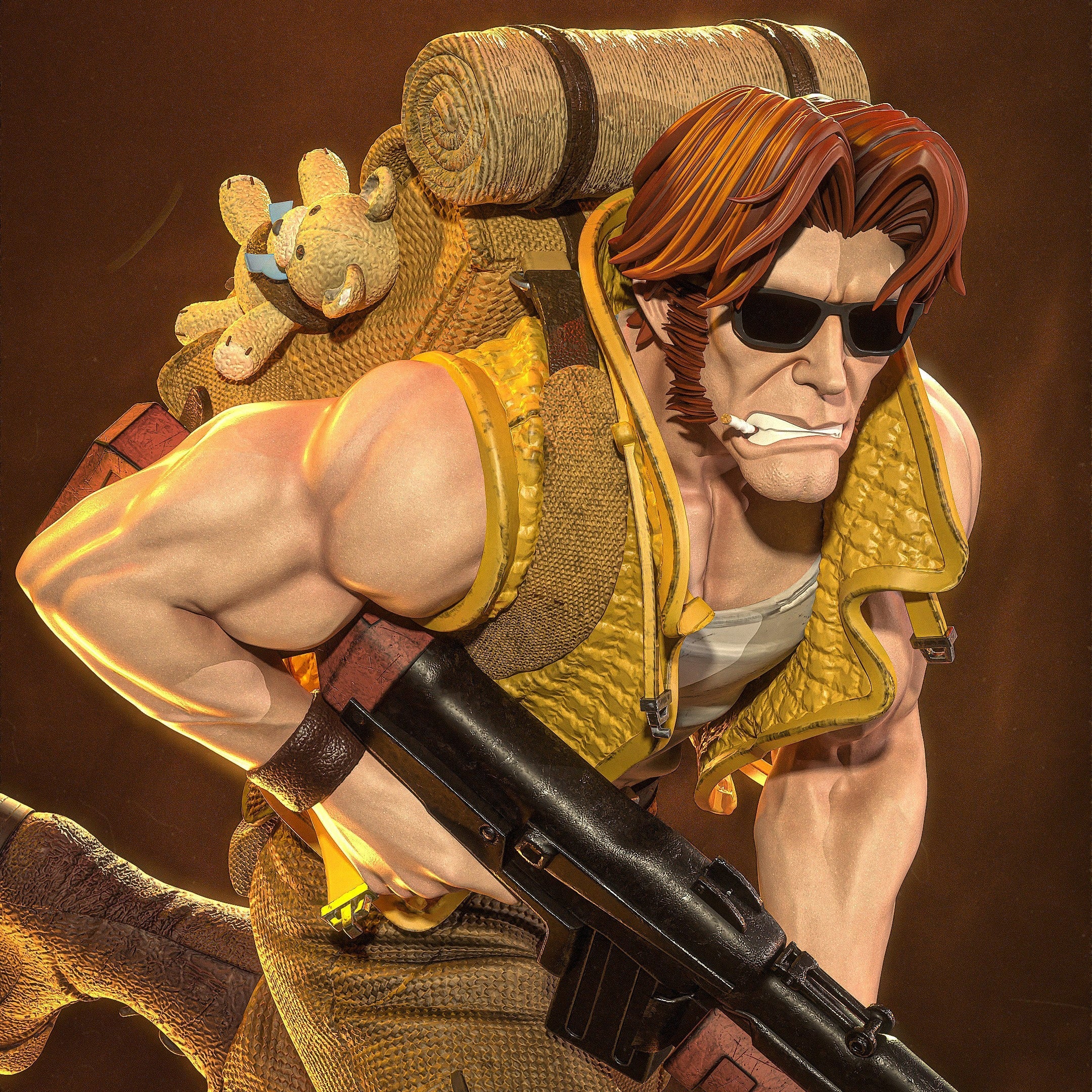 Tarma Roving - Metal Slug - 1:6 Scale & Bust