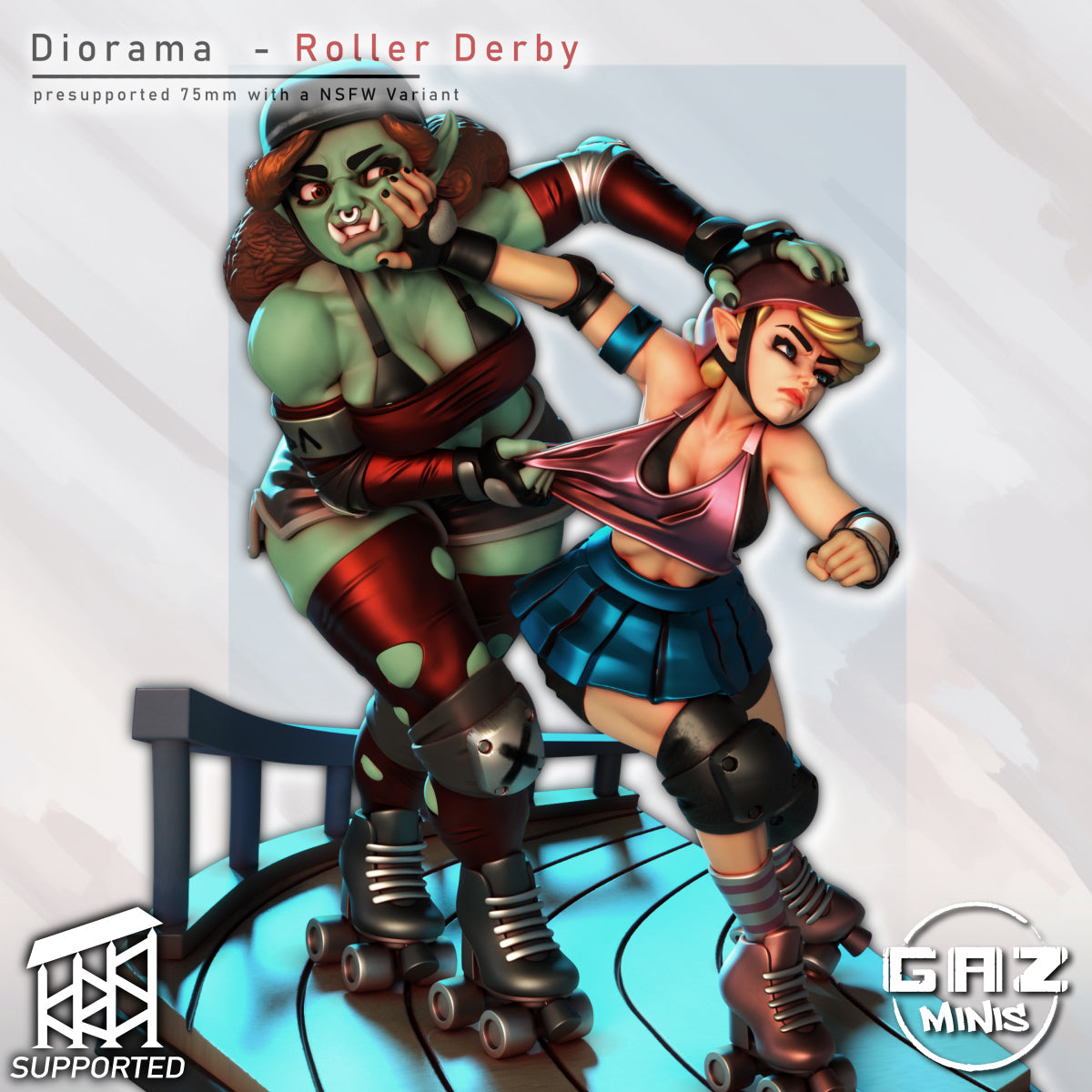 Roller Derby Diorama 75mm Scale (NSFW/SFW 18+)