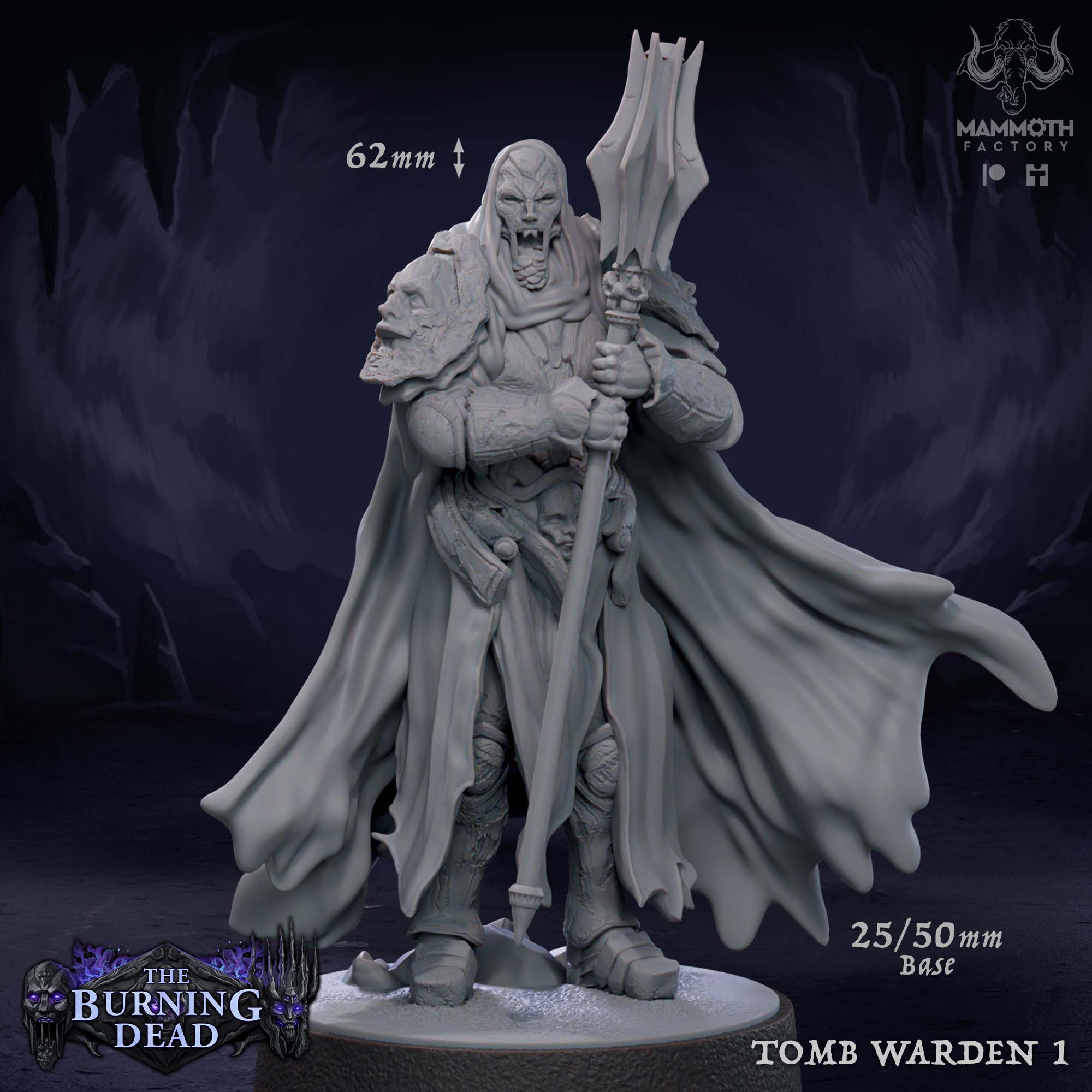 Tomb Warden – The Burning Dead Undead Guardian Miniatures