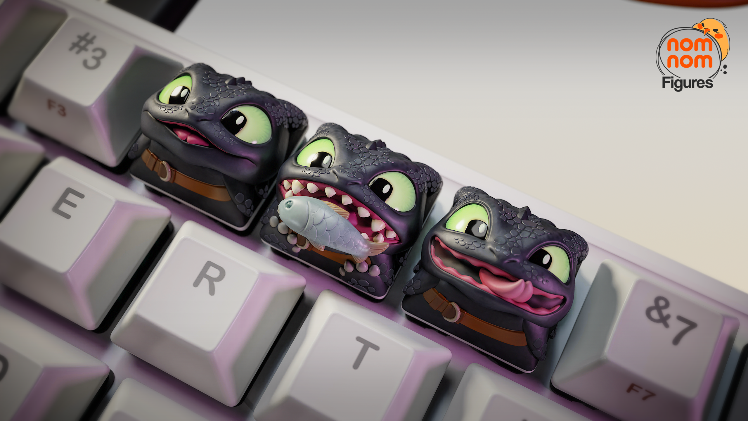 Toothless - How To Train Your Dragon - Keyboard Keycaps