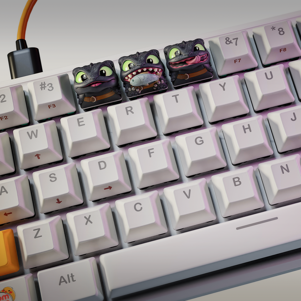 Toothless - How To Train Your Dragon - Keyboard Keycaps