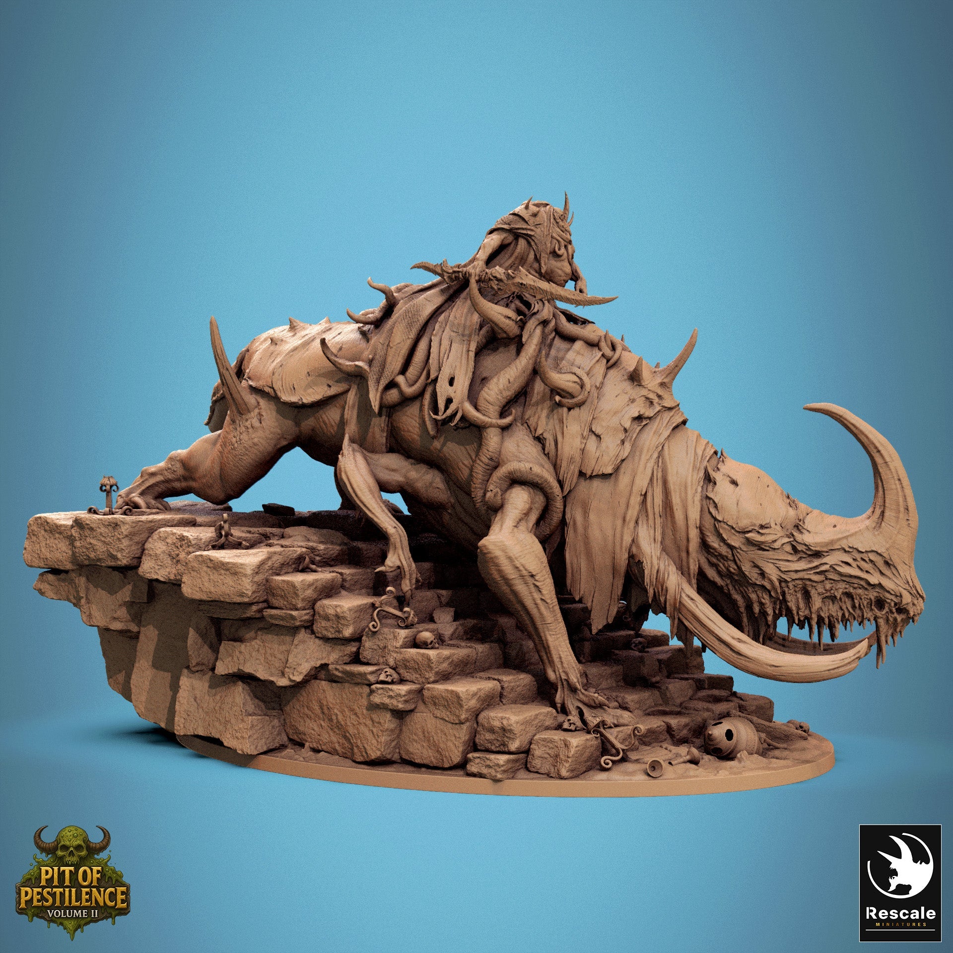 Tyrant of the Mawcoil – Monster & Mounted Beast Miniature