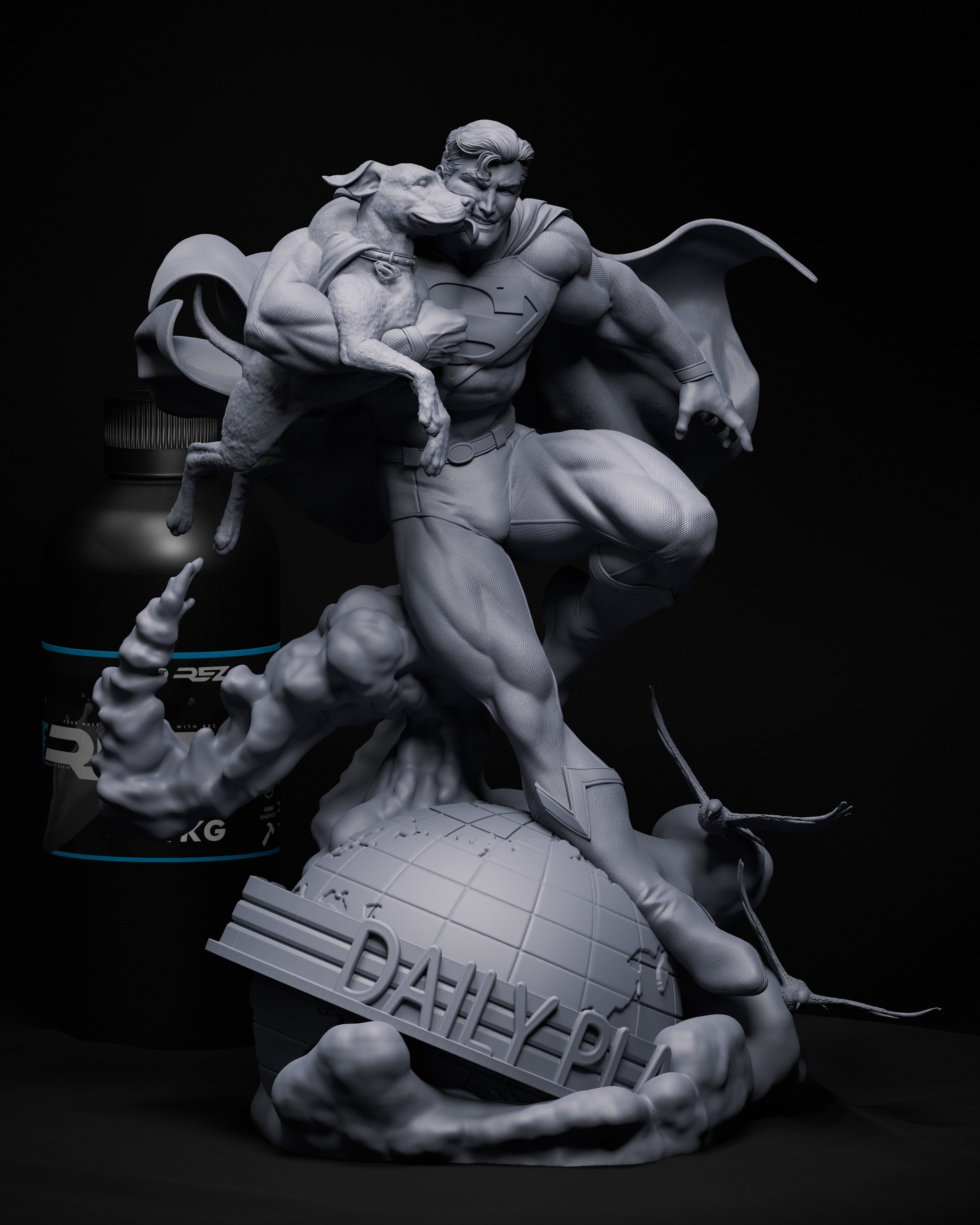 Superman & Krypto - DC Comics - 1:6 Scale & Bust