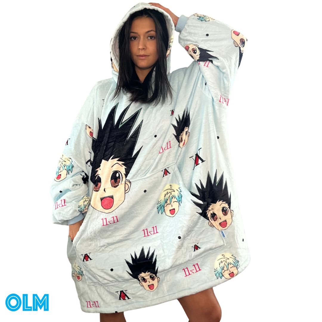 Hunter x Hunter Wearable Blanket Hoodie for Kids & Adults