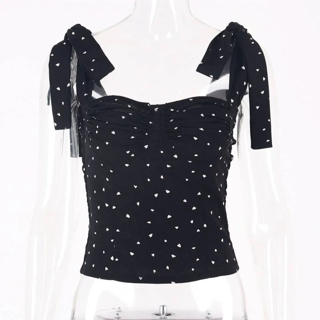 Lace Up Crop Tops