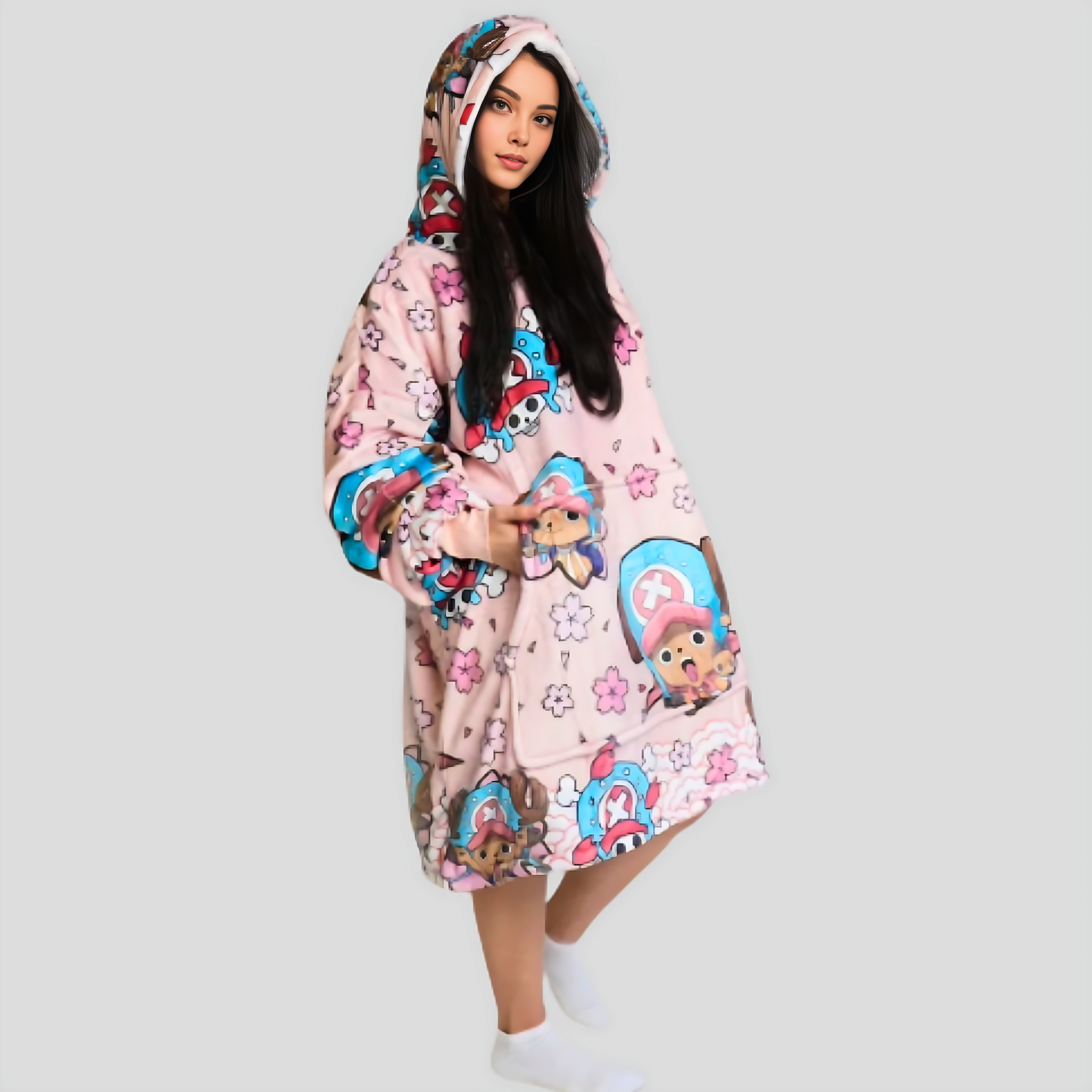 Tony Chopper One Piece Wearable Blanket Hoodie for Kids & Adults | OLM Toys