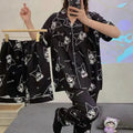 Hello Kitty Kuromi My Melody Cinnamoroll Flannel Pajamas