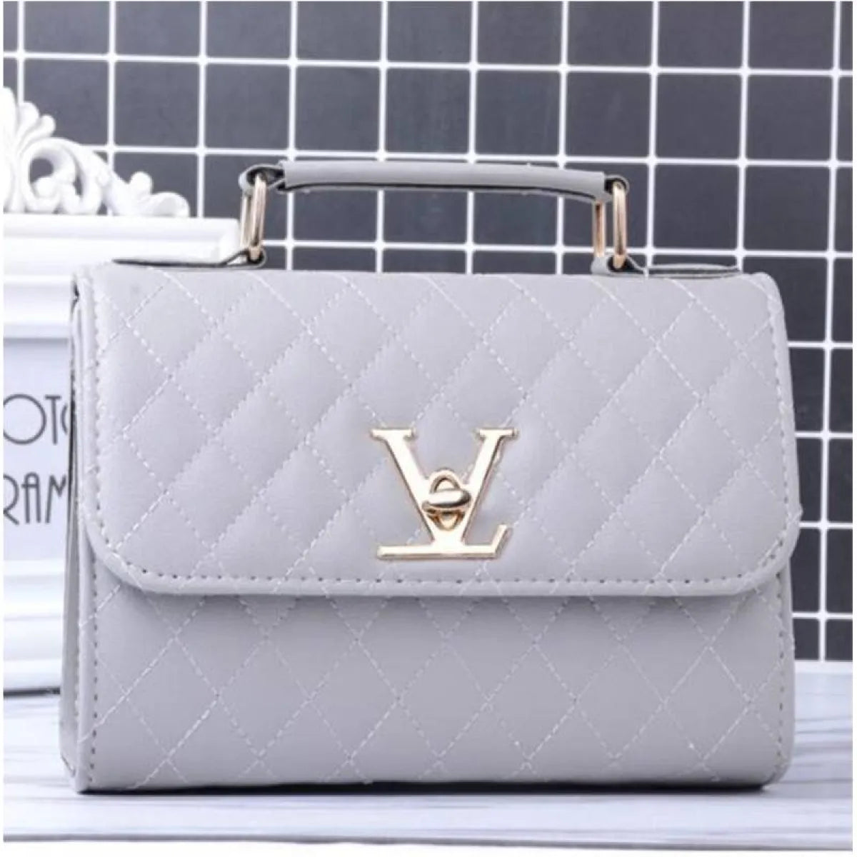 Compact Quilted Shoulder Bag