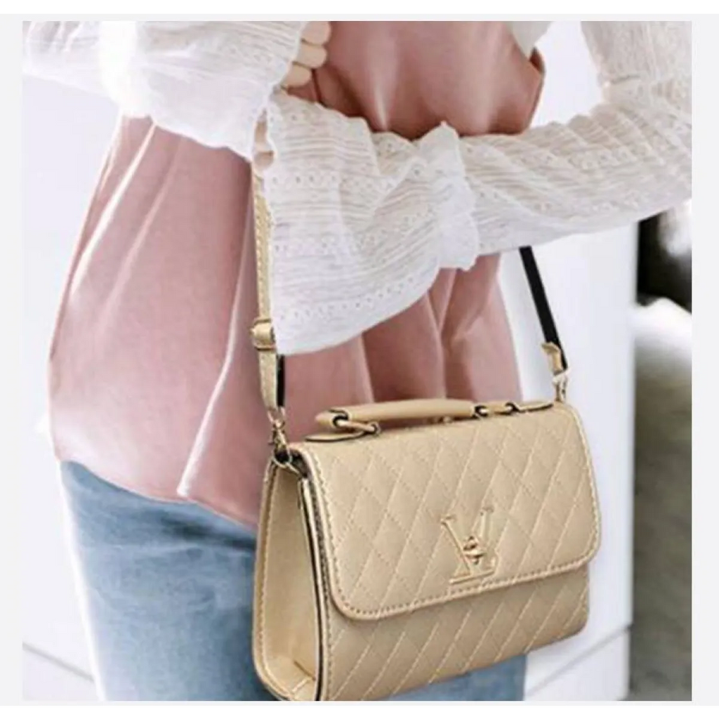 Compact Quilted Shoulder Bag