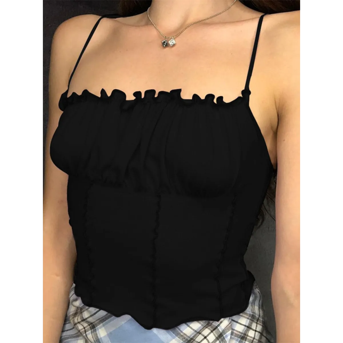 Cute Ruffled Tank Top