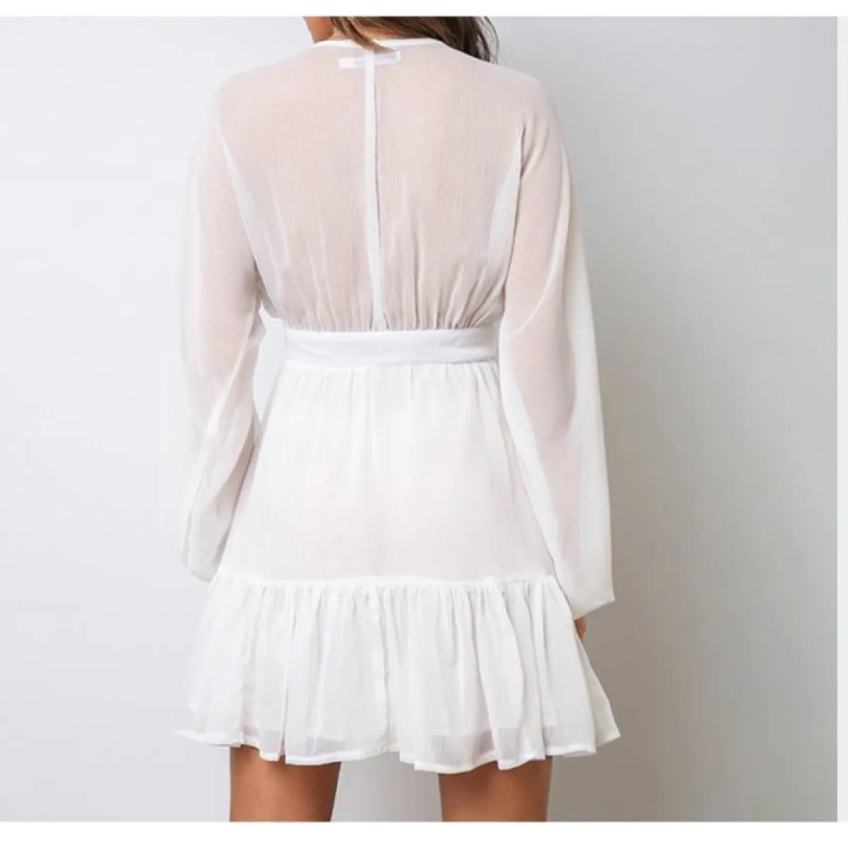 Deep-V Mini Dress