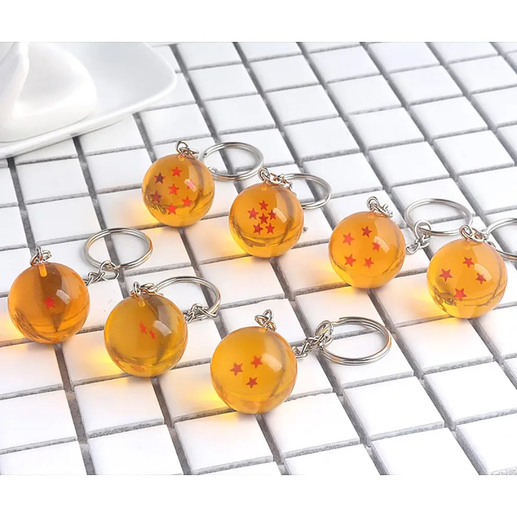 Dragon Ball Series Keychain Charms: 1-7 Star Dragon Balls