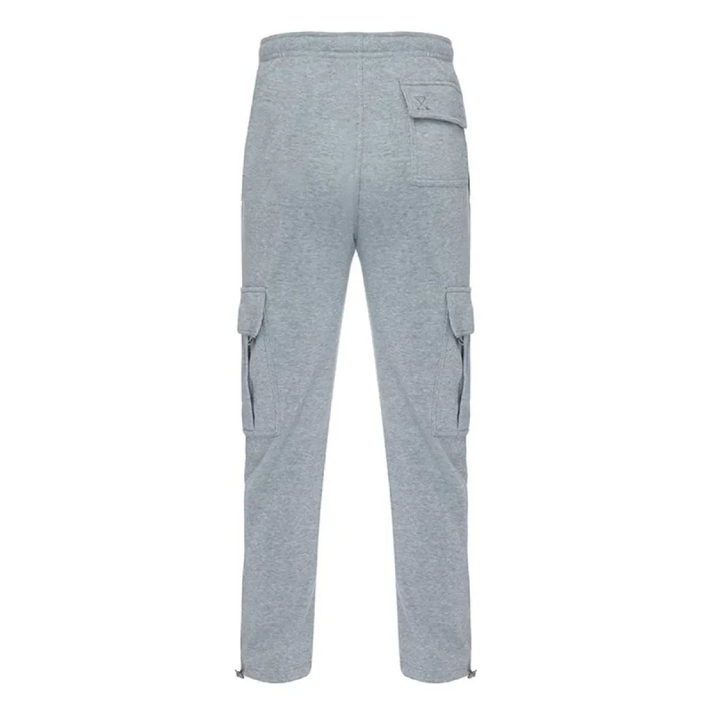 Men's Drawstring Cargo Pants – Loose Fit Wide-Leg Sweatpants