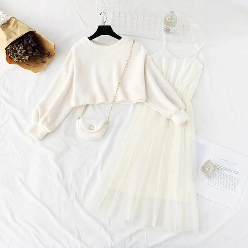 2 Piece Crop Top/Dress