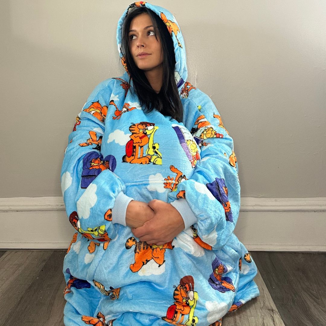 Garfield Wearable Blanket Hoodie for Kids & Adults