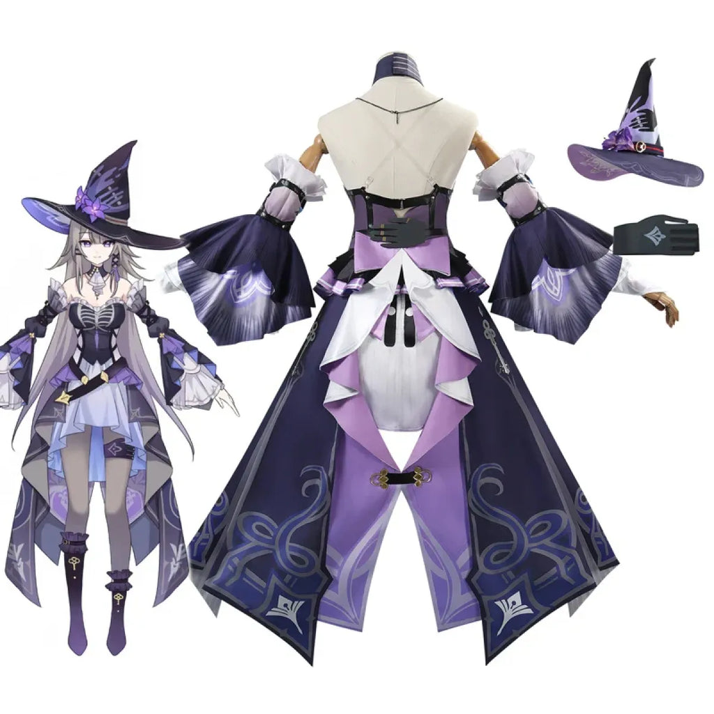 Gothic Herta Cosplay Dress – Fantasy Witch Lolita Costume Set
