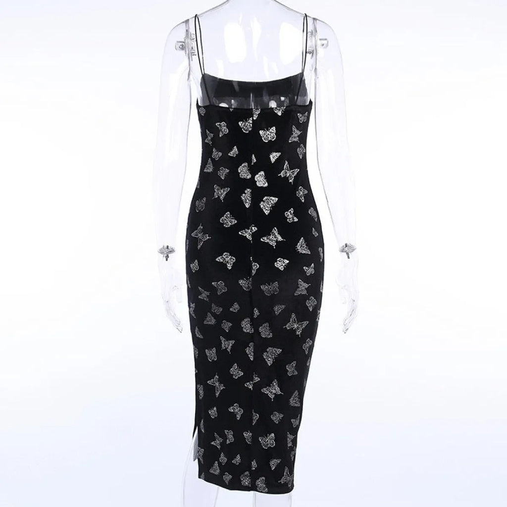 Black Gothic Lolita Midi