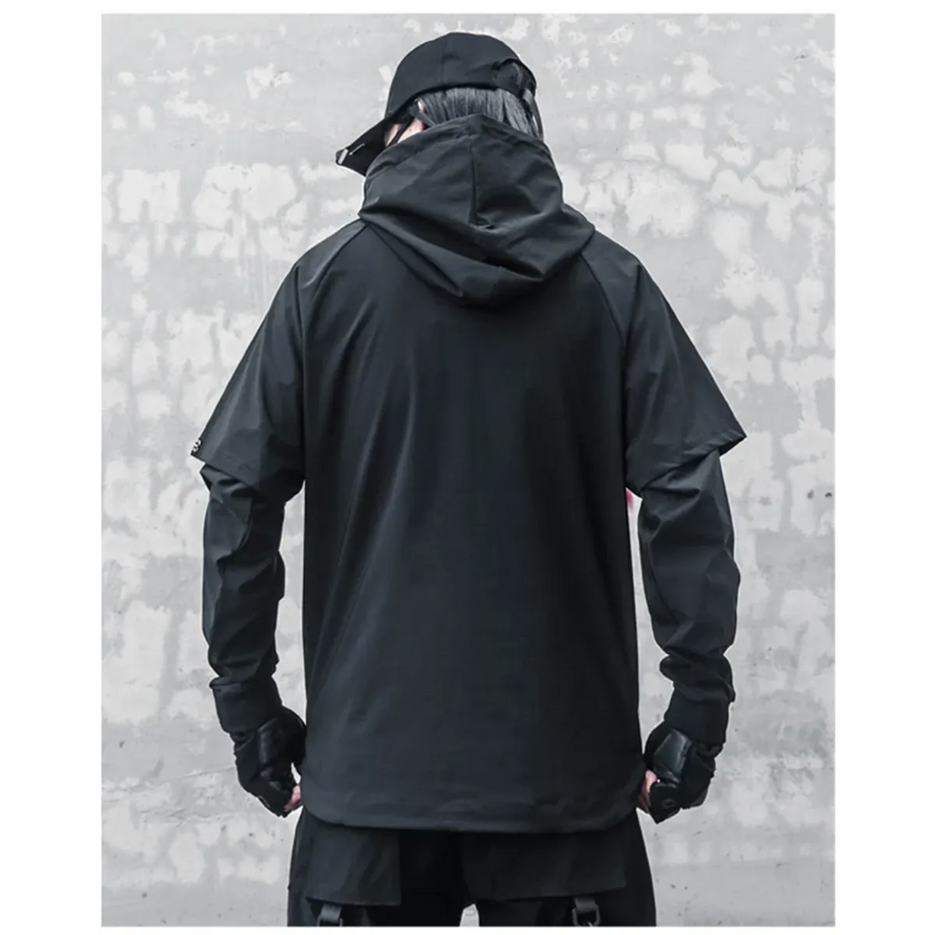 Harajuku Layered Techwear Hoodie