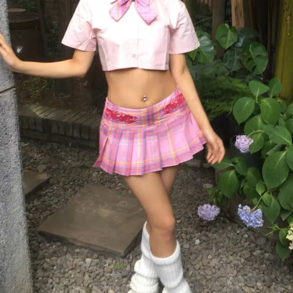Harajuku Plaid Pleated Skirt