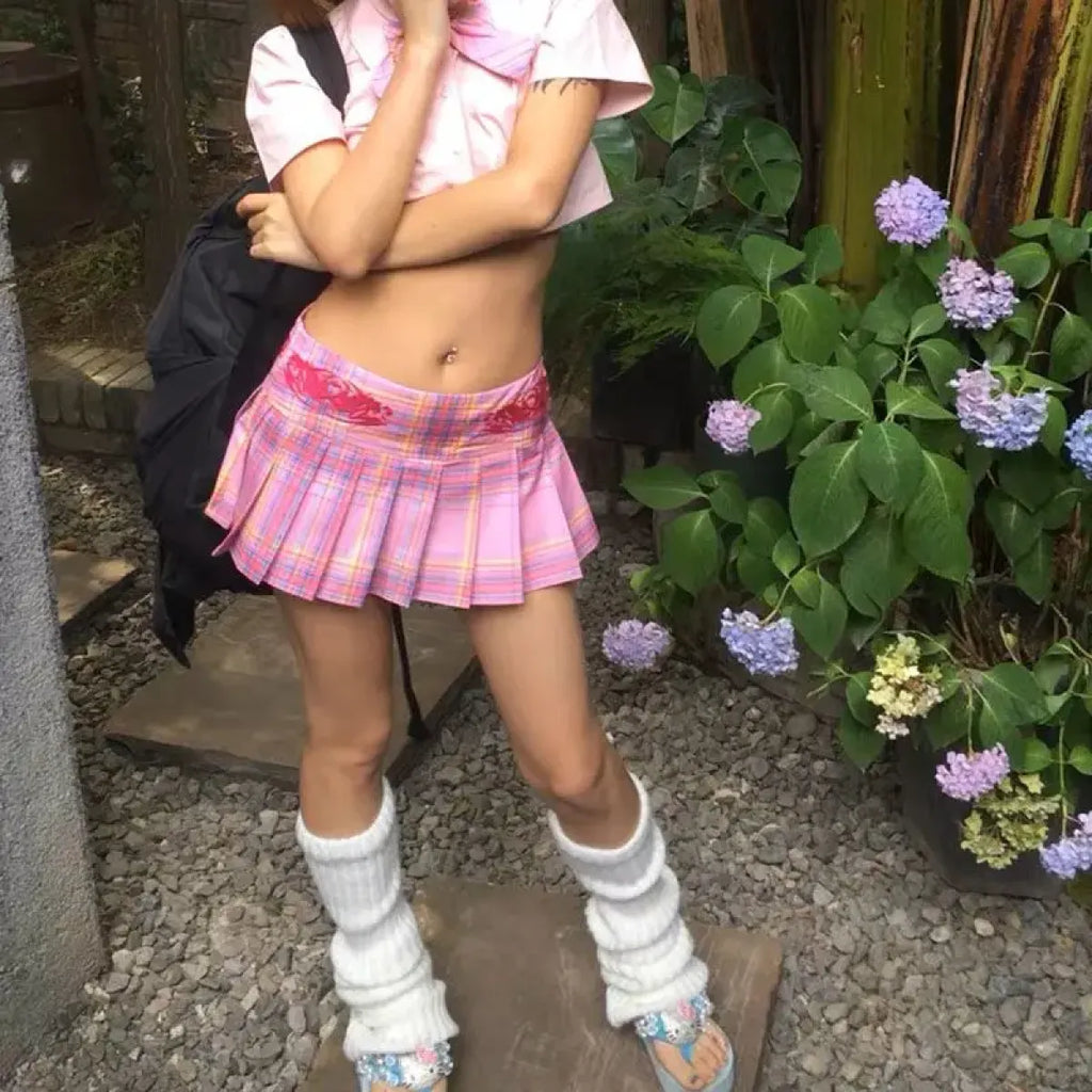 Harajuku Plaid Pleated Skirt